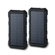 Maxxlee 2x BLACK 20000mAh Qi Wireless Charger Solar Power Bank 18W PD Type C QC3.0 Dual USB Fast Charging