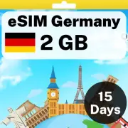eSIM Germany - 2 GB - 15 Days - Travel eSIM | QR code activation