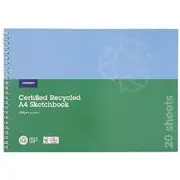 J.Burrows A4 Recycled Sketchbook 20 Sheet