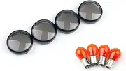 Artudatech For Ha-rley Softail Dyna Sportsters 2002 4x Smoke Turn Signal Lens For Bulbs