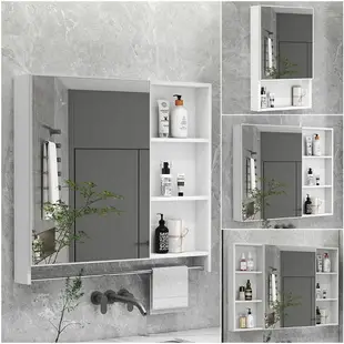 可開發票 太空鋁鏡柜浴室鏡柜壁掛式衛生間鏡子浴室一體智能鏡組合衛浴鏡子