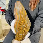 16.61LB Tiger eye quartz shaped crystal decoration for spiritual healing 7550g