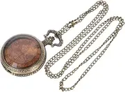 [DEARMAMY] Vintage Pocket Watch Men's Pocket Watches Mens Pocket Watch Pocket Watch with Chain Vintage Watch Women Small Watches for Women Pocket Watches for Men with Chains Stainless Steel