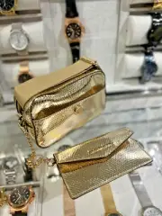 Michael Kors Maisie Small Women 2 in 1 Camera Bag Shoulder Crossbody Purse Gold