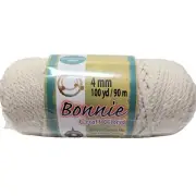 Macrame Craft Cord Ivory Polyolefin Bonnie 4mm x 100yd Crochet Weaving Rug Make