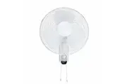 Heller Wall Fan 3 Speed Oscillating Tilt Adjustable Pull Cord White 40cm