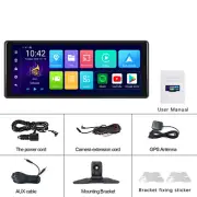Car GPS Radio Player Bluetooth FM Monitor For Carplay Android Auto Touch Screen