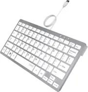 Wired Keyboard, Wired Computer Keyboard for Laptops, Plug & Play USB Keyboard
