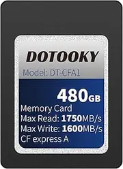 Dotooky 480GB CFexpress Type A Memory Card, Compatible with Sony Cameras with Type A Card Slot, Up to 1750/1600 MB/s Read/Write Speed for Professional Filmmakers, Photographers, Videographers