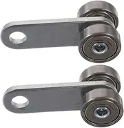 CRILSTYLEO 2pcs Double Bearing Door Pulley Trolley Assembly Easy to Install Sliding Roller for Patio Doors Smooth and Quiet Operation Durable Design for Reliable Performance