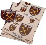 West Ham United FC Crest Gift Wrap Sheets (UK Size: One Size) (Claret Red/White)