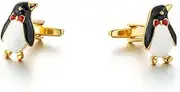 [Longcreek] Penguin Cufflinks for Men, Cufflinks Animal Penguin, Penguin Cufflinks with Bow Tie, Adorable Tuxedo Cufflinks with Penguin Shirt, French Cufflinks, NO, No, No