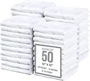 Simpli-Magic 79171 Terry Towel Cleaning Cloths, Pack of 50, Standard, White, 12"x12"