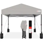 Best Choice Products Pop Up Tent Portable Light Gray W/ 1-Button Push,Carry Case