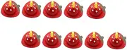 10pcs Wooden Fruit Shape Toddlers Tops Toy Boys and Girls Pull String Spinning Wooden Peg-Tops Random Style
