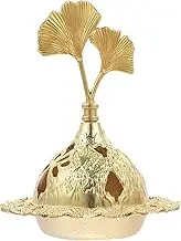 HOLIDYOYO Vintage Incense Burner Holder with Lid Metal Censer Antique Cone Coil Incense Burner Holder for Spiritual Aromatherapy Yoga Meditation