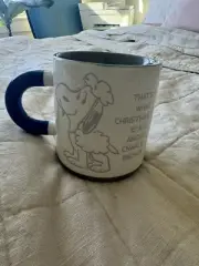 Hallmark Peanuts A Charlie Brown Christmas Mug Cup White Gray Linus & Snoopy Mug