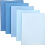 SEWACC 32 Pockets Plastic Presentation Book Portfolio Folder A4 File Folder Clear Sleeves Protectors Display Book for Music Sheets Artwork Drawing for School Office Business Blue
