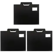 3x Jasart A3 Carry Sleeve Documents/Artworks Protector/Organiser Storage Black