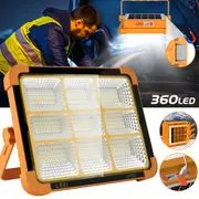 1800W 20000Lm Portable 360 Led Solar Work Light Camping Flood Light Rechargeable