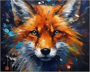 Miquans Art Paint by Numbers Adults Paint by Numbers for Adults, Paint by Animal Numbers, Paint by Numbers, Adult Fox (40 x 50)