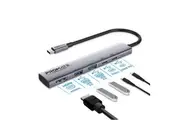 PROMATE 5-in-1 Multi-Port 100W PD Compact Hub with USB-C Connector. Includes 2x