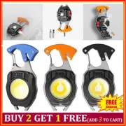 Mini LED COB Work Light Keychain Flashlight Torch Camping Lamp USB Rechargeable