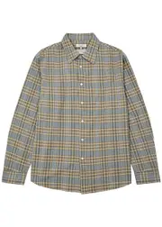 Nudie Jeans Filip Checked Flannel Shirt - Light Blue - S S