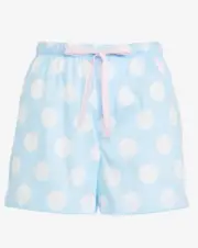 NEW PETER ALEXANDER WOMENS BLUE WHITE SPOTS SHORTS M RRP$49.95 COTTON SATEEN