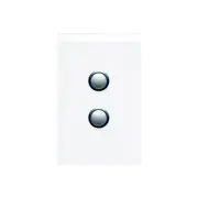 Clipsal Saturn Series Two Switch With Blue Led 20A/16Ax Pure White - 4062PBL-PW