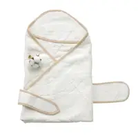 在飛比找momo購物網優惠-【Azure Canvas 藍天畫布】有機棉新生兒毛巾包巾/