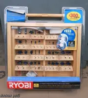 RYOBI A25REO1 (40 pc) Shank Carbide Router Bit Set with Cabinet (FACTORY SEALED)