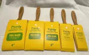 Vintage Purdy 4", 3.5", 3", 2.5", 2" Paint Brushes SPRIG 100% Chinese Bristle US