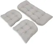 Outdoor Chair Cushions, Wicker Patio Furniture Cushions 3 Piece Set, Patio Loveseat Cushions Wicker Chair Cushions, Porch Swing Cushion,1 Bench Cushion(N)
