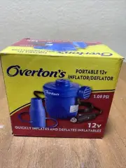 Overtons 12V Pump Inflator Deflator 12V Portable Marine Boat Car Cig Adapter