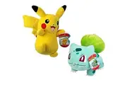 Pokemon 8" Pikachu Bulbasaur Plush 2-Pack - Generation 1 Starter - Officially Licensed - Quality Soft Stuffed Animal Toy Figures - Gift for Kids, Boys, Girls - 2+