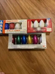 3 Packs of Vintage 1990’s Kmart Crystal C9 1/4 Christmas Light Bulbs