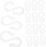 Gatuida 20pcs Clear S Hooks for Hanging Multi Functional Transparent Hooks for Organizing Tags Bags and Kitchen Tools for Supermarket Shelves and Car Use
