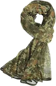 [TOZLU] Sniper Veil,Camo Mesh Net Tactical Scarf for Hunting Shooting Wild Photography Military Outdoor Activities