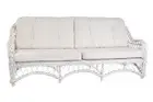BALI WHITE RATTAN 3 PIECE LOUNGE SUITE SOFA 2 ARMCHAIRS