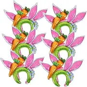 20pcs Rabbit Ears Headdress Bunny Lamp Bunny Ear Balloon Walking Animal Balloons Punch Balloons Bunny Stickers Bunny Ear Hair Hoop Rabbit Hair Band Balloons Red Tub Aluminum Film