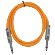 Speakers Guitar Cables, TS ¼” Guitar Cables, Orange, 3 Feet
