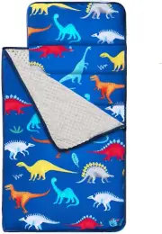 smttw Nap Mat with Removable Pillow & Fleece Blanket, Extra Long Toddler Nap ...