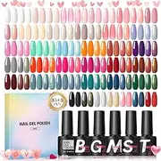 COSCELIA 40Pcs Gel Nail Polish Set 35 Colors Summer Gel Nail Polish Kit Red Green Sliver Glitter Gel Polish with Matte/Glossy/Glitter Top Coat Base Coat Starters Set Nail Art Design Home Salon