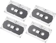 PHENOFICE 4pcs Recordable Blank Audio Cassette Tapes with Transparent Case Capacity for DIY Retro Parties and Voice Messages Compatibility for Various Devices