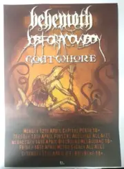 BEHEMOTH 2010 A2 Australian Tour Poster