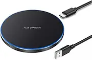 Fast Wireless Charging Pad Compatible with iPhone 16 15 14 13 12 11 Pro Max/13 12 Mini/XR/XS/X,Samsung Galaxy Z Fold/Flip,S24/S23/S22/S21/S20/Note 20,Pixel 9 Pro,AirPodPro/Galaxy Buds/Pixel Buds