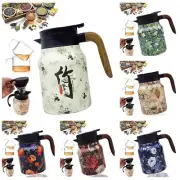 Kelansu Tea Pot Insulated Thermos Floral Pattern Vintage Teapot With Infuser