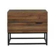 Lucia Nightstand Bedside Side Table W/ 2-Drawers - Walut