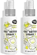 Clean-n-Fresh Toilet Spray For Poop, Citrus Plus, Lemon, Lemongrass & Grapefruit, Bathroom Spray with Essential Oil , Pre Poop Spray, Bathroom Deodorizer, 3.4fl.Oz(2 Packs)